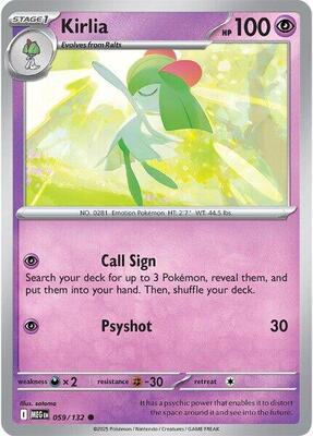 Preview image for the Kirlia single card  for the collectable card game Pokemon.