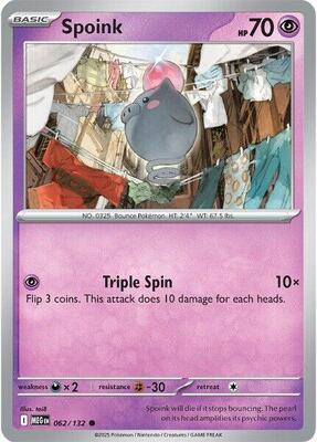 Preview image for the Spoink single card  for the collectable card game Pokemon.