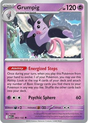 Preview image for the Grumpig single card  for the collectable card game Pokemon.