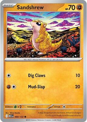 Preview image for the Sandshrew single card  for the collectable card game Pokemon.