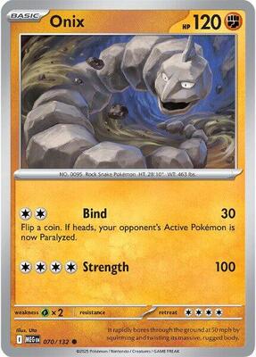 Preview image for the Onix single card  for the collectable card game Pokemon.
