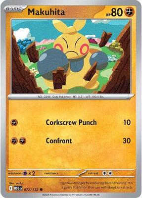 Preview image for the Makuhita single card  for the collectable card game Pokemon.