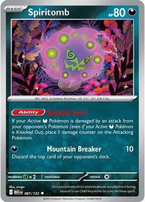 Preview image for the Spiritomb - 087/132 single card  for the collectable card game Pokemon.