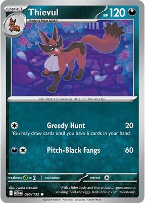 Preview image for the Thievul single card  for the collectable card game Pokemon.
