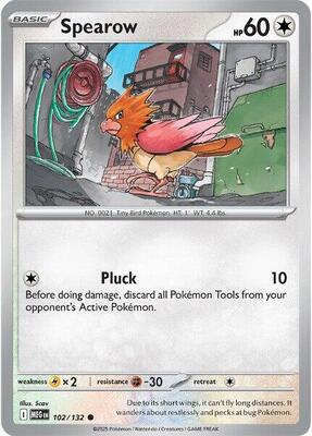 Preview image for the Spearow - 102/132 single card  for the collectable card game Pokemon.