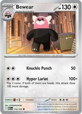 Preview image for the Bewear single card  for the collectable card game Pokemon.