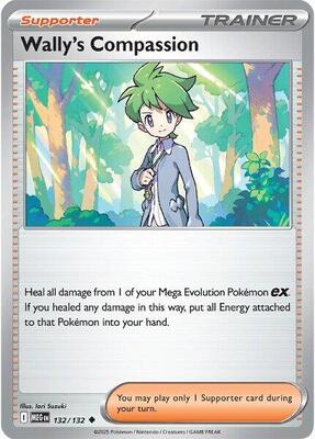 Preview image for the Wally's Compassion - 132/132 single card  for the collectable card game Pokemon.