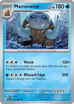 Preview image for the Mamoswine single card  for the collectable card game Pokemon.