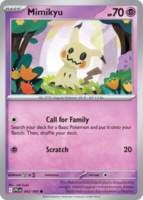 Preview image for the Mimikyu single card  for the collectable card game Pokemon.