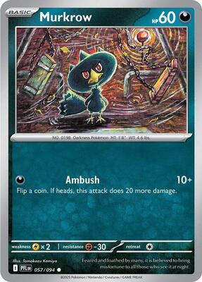 Preview image for the Murkrow single card  for the collectable card game Pokemon.