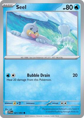 Preview image for the Seel single card  for the collectable card game Pokemon.