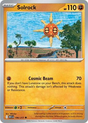 Preview image for the Solrock single card  for the collectable card game Pokemon.