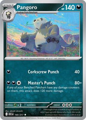Preview image for the Pangoro single card  for the collectable card game Pokemon.