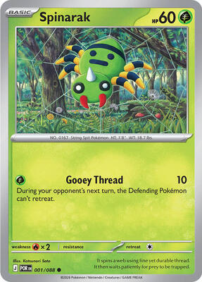 Preview image for the Spinarak single card  for the collectable card game Pokemon.