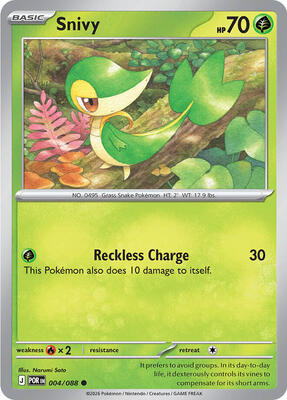 Preview image for the Snivy single card  for the collectable card game Pokemon.