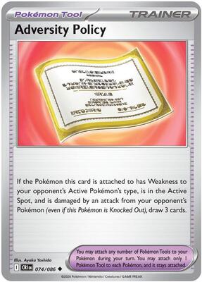 Preview image for the Adversity Policy single card  for the collectable card game Pokemon.