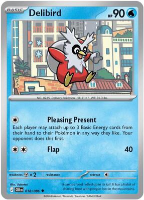 Preview image for the Delibird single card  for the collectable card game Pokemon.