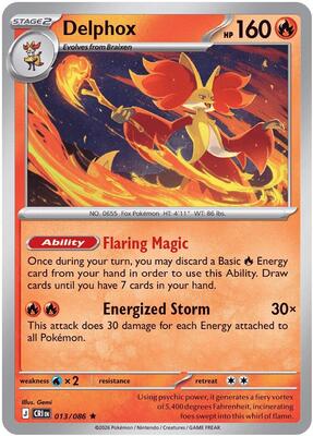 Preview image for the Delphox single card  for the collectable card game Pokemon.