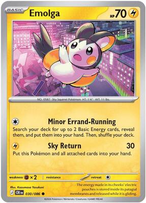 Preview image for the Emolga single card  for the collectable card game Pokemon.