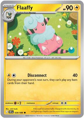 Preview image for the Flaaffy single card  for the collectable card game Pokemon.