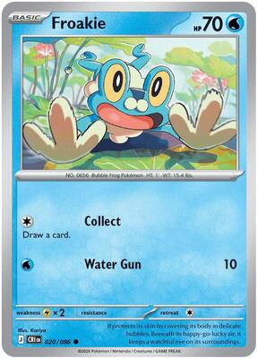 Preview image for the Froakie - 020/086 single card  for the collectable card game Pokemon.