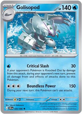 Preview image for the Golisopod single card  for the collectable card game Pokemon.