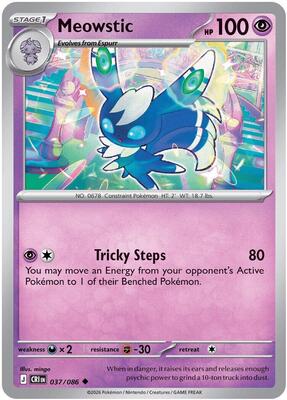 Preview image for the Meowstic single card  for the collectable card game Pokemon.