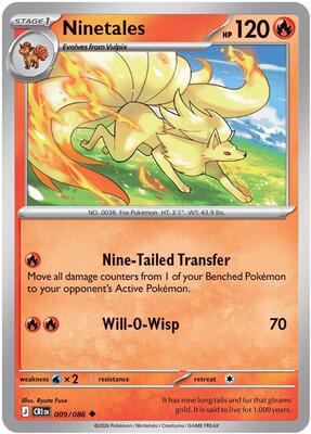 Preview image for the Ninetales single card for the collectable card game Pokemon.