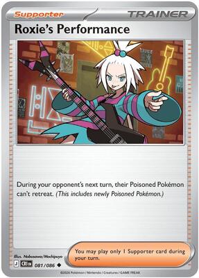 Preview image for the Roxie's Performance - 081/086 single card for the collectable card game Pokemon.