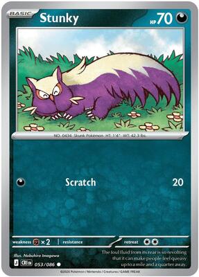 Preview image for the Stunky single card  for the collectable card game Pokemon.