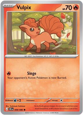 Preview image for the Vulpix single card  for the collectable card game Pokemon.