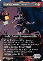 Preview image for the Bullseye, Death Dealer (Borderless) single card  for the collectable card game Magic: The Gathering.