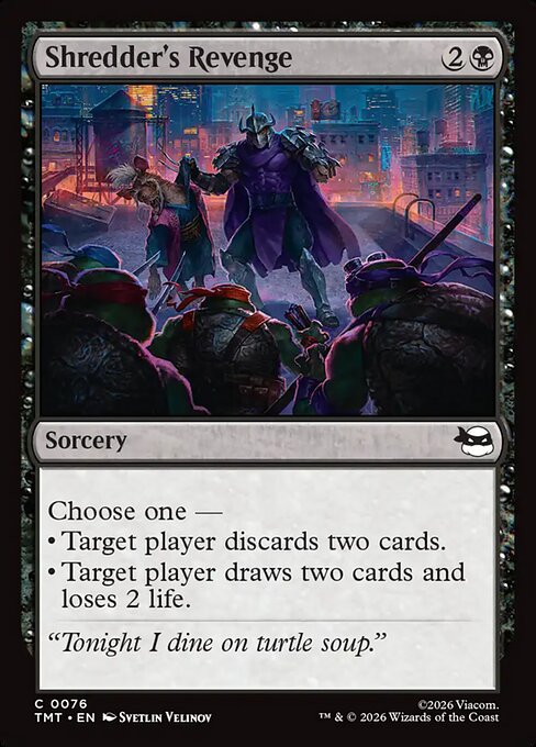 Preview image for the Shredder's Revenge single card for the collectable card game Magic: The Gathering.