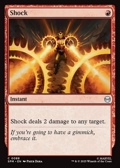Preview image for the Shock single card for the collectable card game Magic: The Gathering.