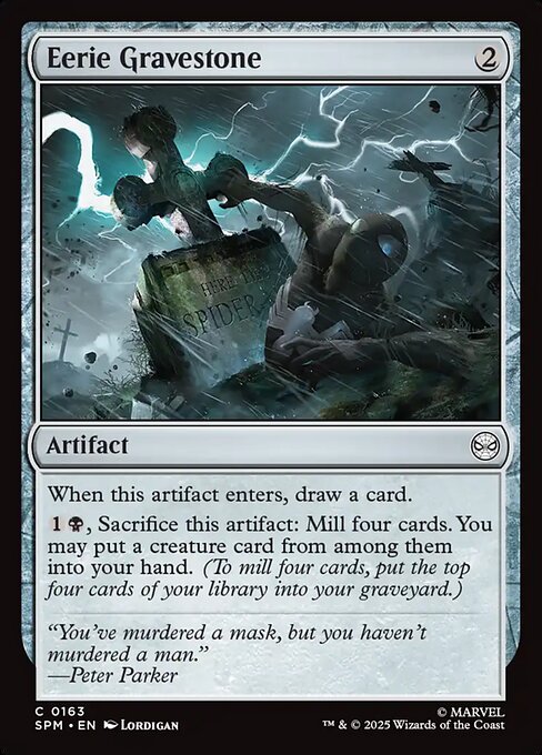 Preview image for the Eerie Gravestone single card for the collectable card game Magic: The Gathering.