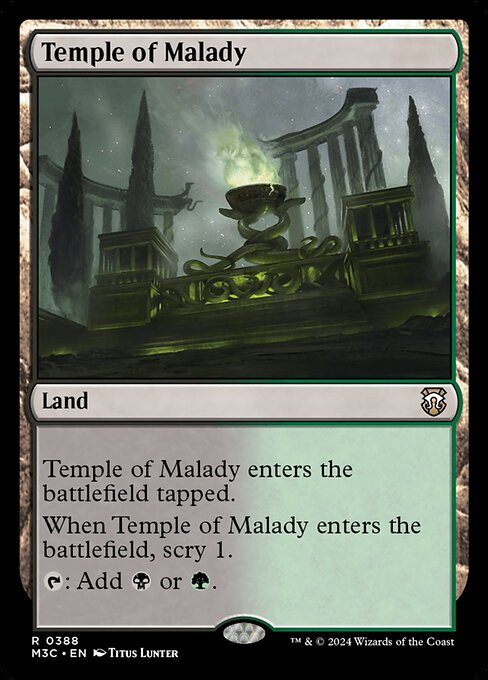 Preview image for the Temple of Malady single card for the collectable card game Magic: The Gathering.