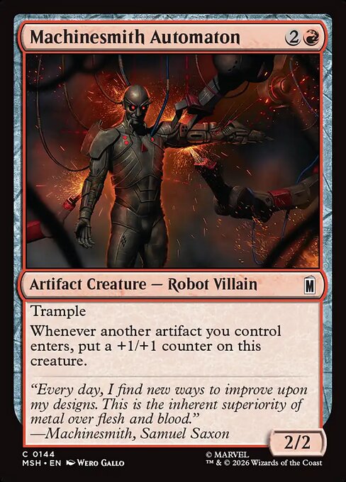 Preview image for the Machinesmith Automaton single card for the collectable card game Magic: The Gathering.