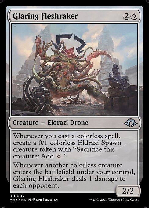 Preview image for the Glaring Fleshraker single card for the collectable card game Magic: The Gathering.