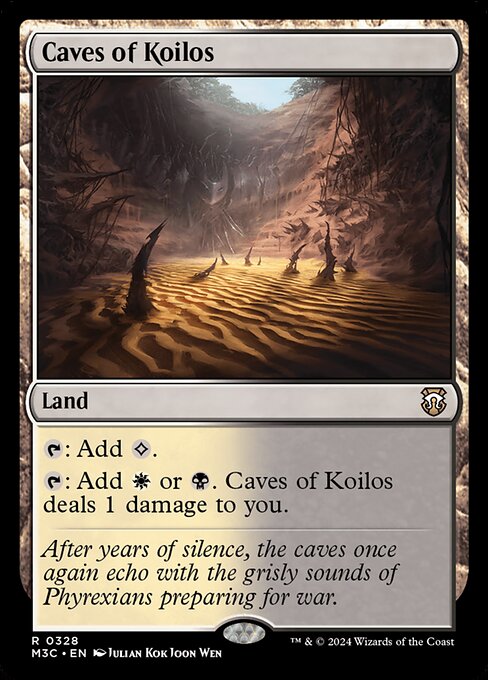 Preview image for the Caves of Koilos single card for the collectable card game Magic: The Gathering.