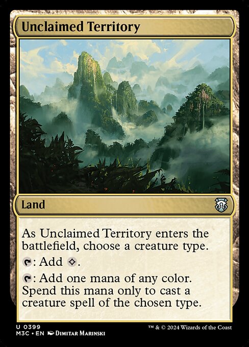 Preview image for the Unclaimed Territory single card for the collectable card game Magic: The Gathering.