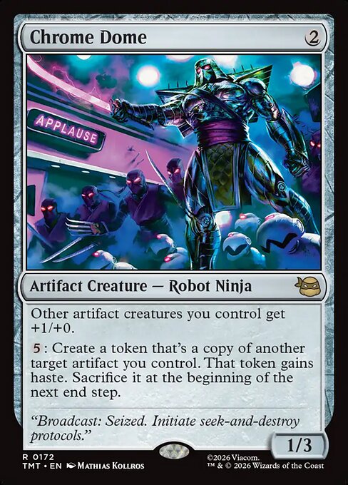 Preview image for the Chrome Dome single card for the collectable card game Magic: The Gathering.