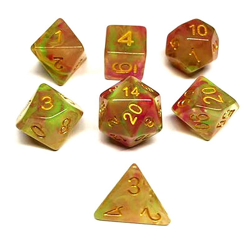 Storm poly dice - Red Green