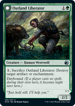 Magic Single - Outland Liberator // Frenzied Trapbreaker (MID)