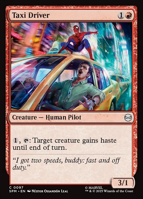 Preview image for the Taxi Driver single card for the collectable card game Magic: The Gathering.