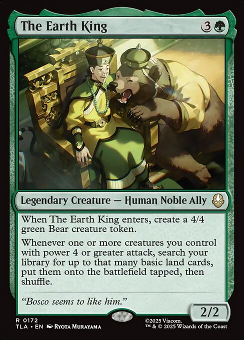 Preview image for the The Earth King single card for the collectable card game Magic: The Gathering.