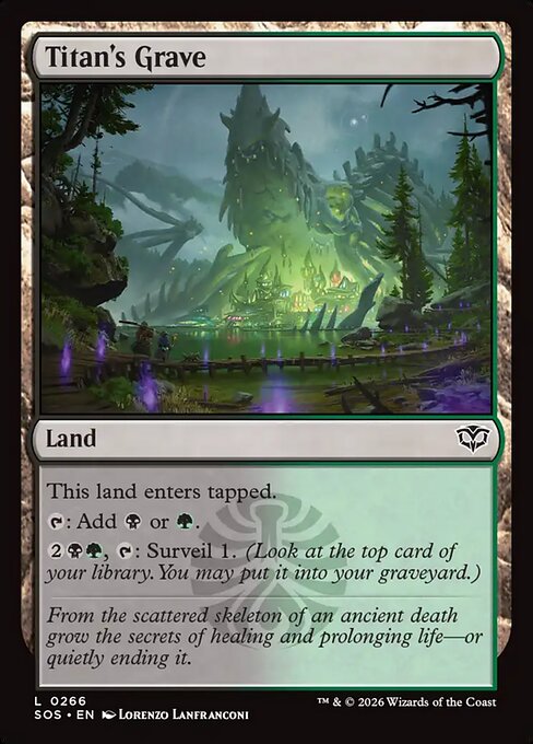 Preview image for the Titan's Grave single card for the collectable card game Magic: The Gathering.