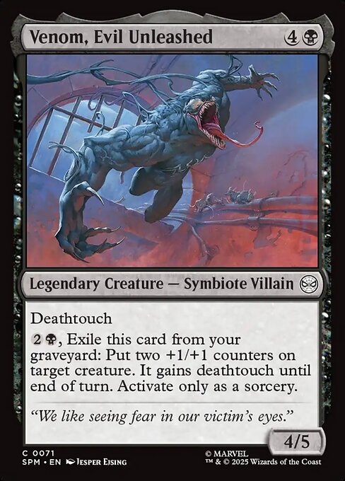 Preview image for the Venom, Evil Unleashed single card for the collectable card game Magic: The Gathering.