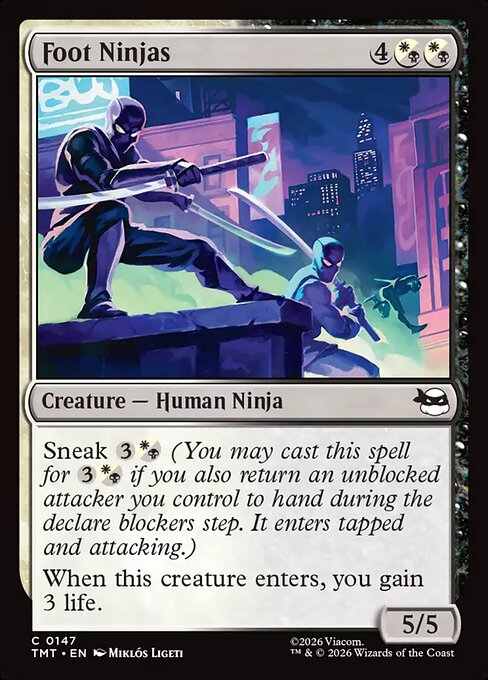 Preview image for the Foot Ninjas single card for the collectable card game Magic: The Gathering.