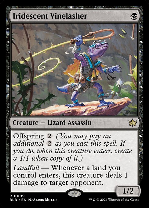 Preview image for the Iridescent Vinelasher single card for the collectable card game Magic: The Gathering.