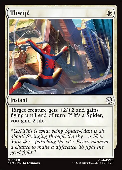 Preview image for the Thwip! single card for the collectable card game Magic: The Gathering.
